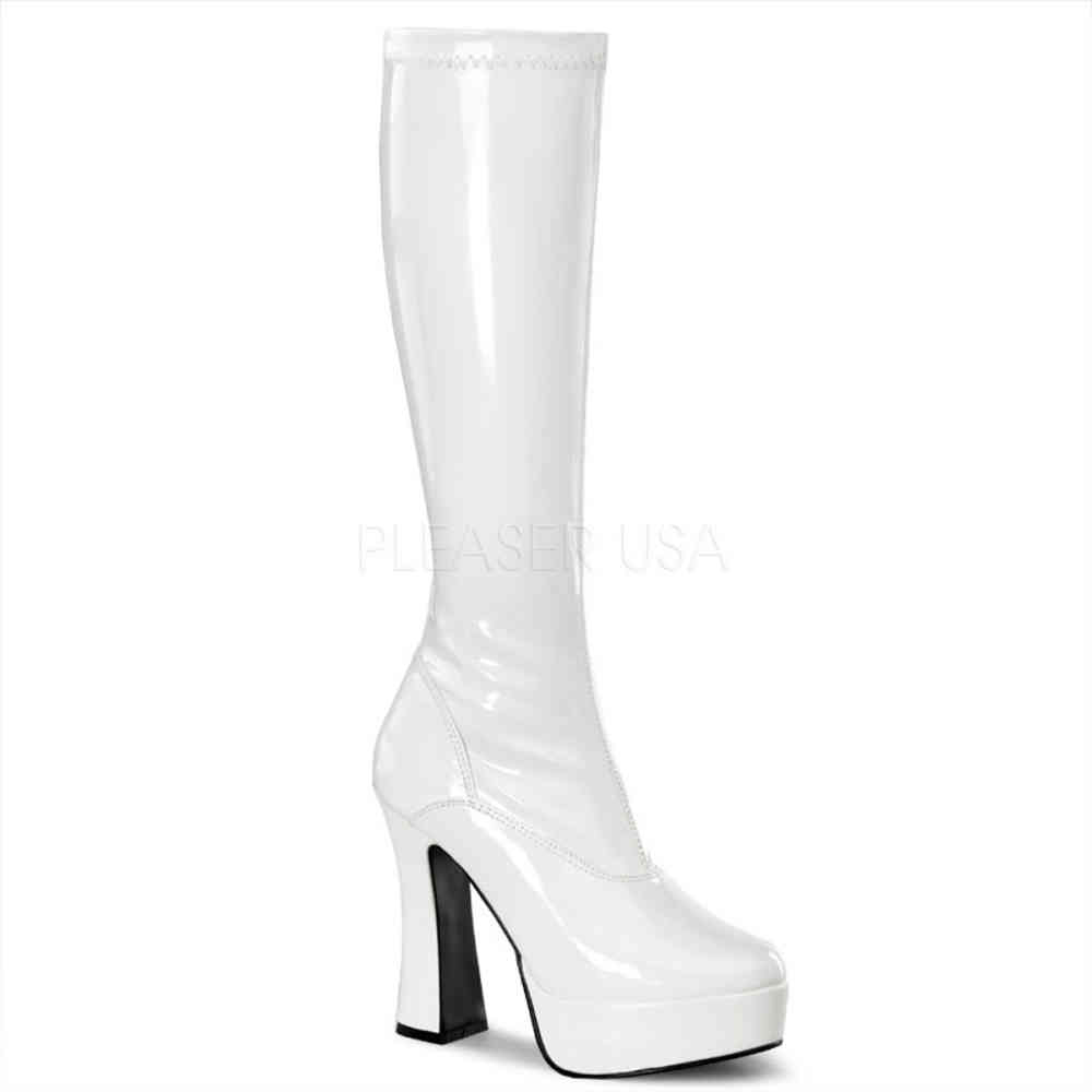 Pleaser - ELECTRA2000Z Knee high boot - White